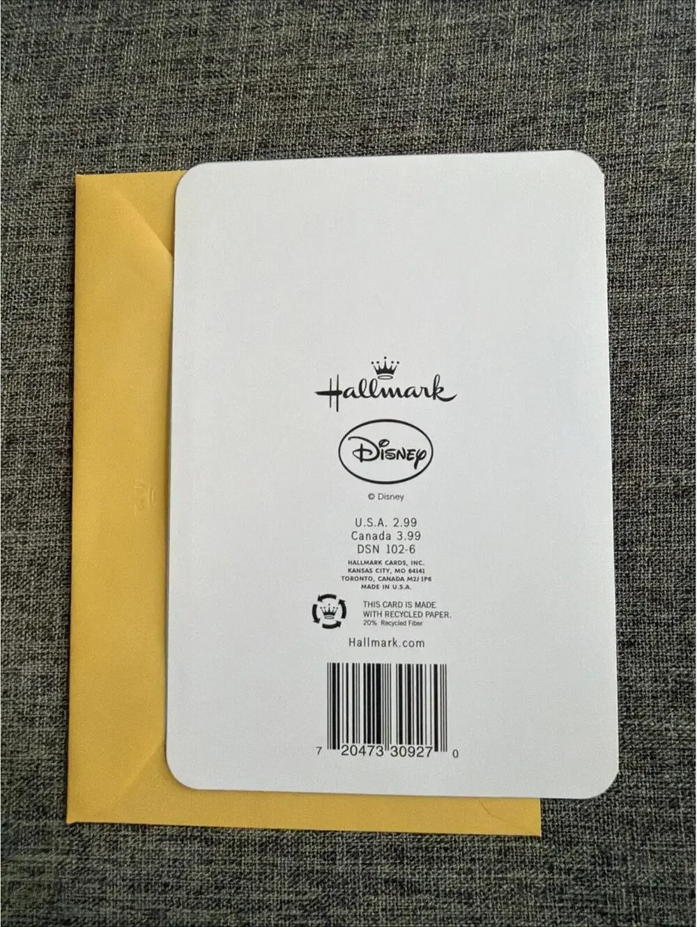 Hallmark Disney Belated Birthday Greeting Cinderella Time Flies When You” New